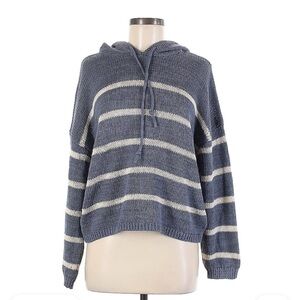 Garnet Hill Beach Pullover Blue and White Stripe